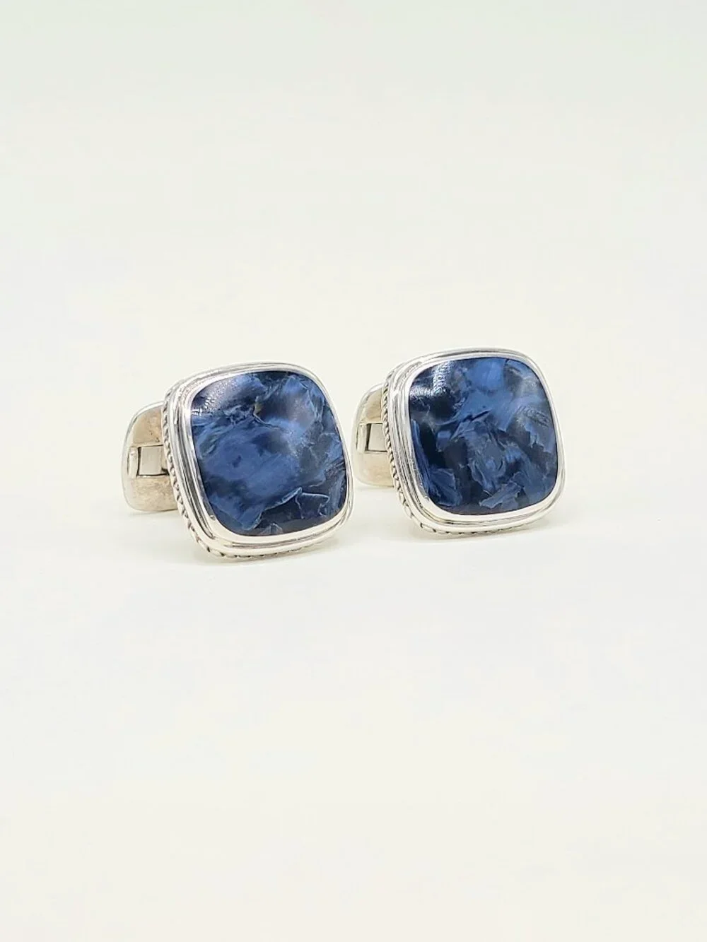 David Yurman Exotic Stone Cufflinks w/ Pietersite